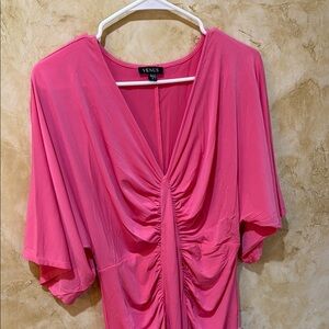 Venus Pink Ruched Dress